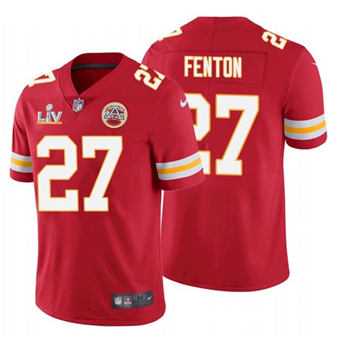 Super Bowl LV 2021 Men Kansas City Chiefs 27 Rashad Fenton Red Limited Jersey